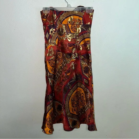 Y2K Nicole Miller Collection Silk Blend Strapless Dress - Picture 10 of 11